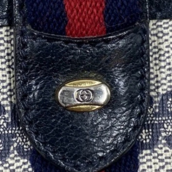 Gucci  Navy Monogram Shoulder Bag - Picture 6 of 11